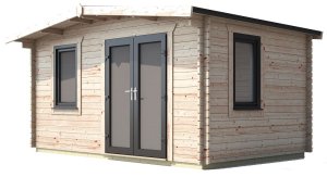 10x14 Power Chalet Log Cabin | Scandinavian Timber